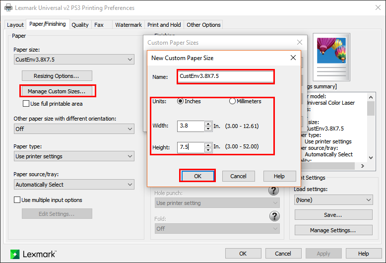 How to Create and Select Custom Size Forms or Paper Sizes in Windows